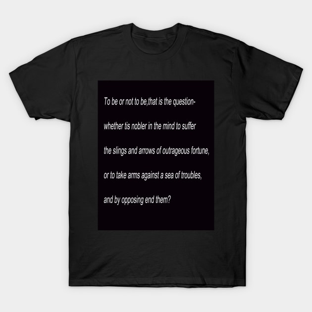 William Shakespeare`s Hamlet T-Shirt by icarusismartdesigns